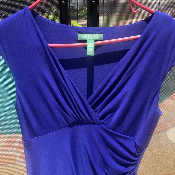 Ralph Lauren Blue Cocktail Dress Sz8 - Picture 1 of 4